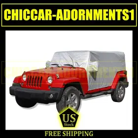 Cca2025050606 Hthe Exterior Car Rain Sunshade Uv Protection Cover For Jeep Wrangler Jk Jl 2007-23