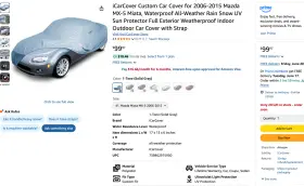 Cacuaq-71 Icarcover The #1 Rated Car Cover On Ebay 2006-2015 For Mazda Mx-5 Miata