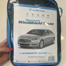 Crv-l-b-18 Icescreen Ice And Snow Windshield Cover - Magnetic Shield Wind Proof