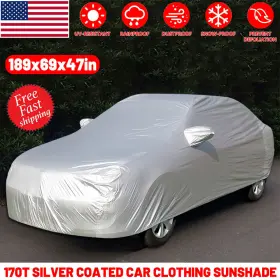 Ikaufen 982766369273 Outdoor Waterproof Uv Snow Dust Rain Resistant Protection Car Full Cover Size L