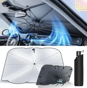 Tyzys11a Ikenko Car Windshield Sun Umbrella Easy Fit For Suv Hatchbacks Sedans Trucks Front