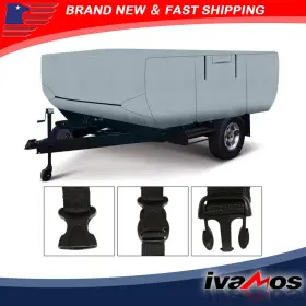 Iatv11050v Ivamos For 16 To18 Ft Grey Waterproof Tear-proof Folding Pop Up Trailer Rv Cover