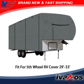 Iatv71680v Ivamos Easy Setup 5th Wheel Rv Covers Windproof Fits 26ft-29ft Motorhome With 2 Assist Poles