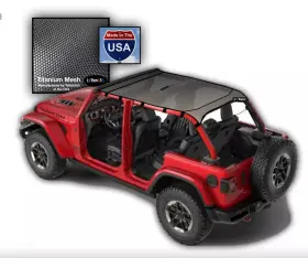 Hmryg4 J-top J-tops Safari Mesh Sunshade Color For 2024-2026 Jeep Wrangler Jlu 4 Door
