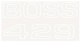 Jim Osborn Reproductions Fd5647 1969-70 Mustang Inch Boss 429 Fender Decal - White