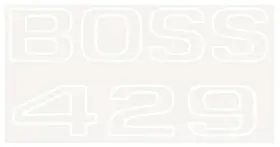 Fd5647 Jim Osborn Reproductions 1969-70 Mustang Inch Boss 429 Fender Decal - White
