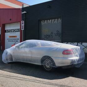 Johnny Law Motors Jlma7120 2 Pack Clear Plastic Temporary Universal Disposable Car Cover Rain Dust Garage
