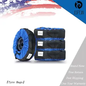 Jp205191w Jopow 4pcs Tyre Cases And Bags Universal Fitment Blue With Black Handle 600d New