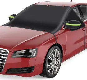 Kaskawise 768459358812 Car Anti-snow Cover Windshield For Ice And Snow Winter Black