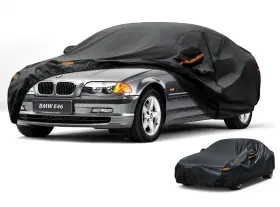 Cc-pe-3m Kayme Car Cover Waterproof All A0 Fit Sedan-length Up To 177 Inch Pe-black