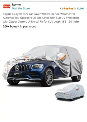 Cc-yglm-yl-001 Kayme 6 Layers Suv Car Cover Waterproof All Weather For Automobiles Outdoor
