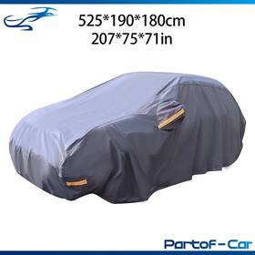 Kinte Tech Kte1695576 Outdoor Heavy Duty 17ft Full Car Cover Waterproof Rain Snow Resistant Protect