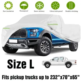 Kpv8660523795515ry Kkmoon Pickup Truck Full Cover Waterproof Uv Rain Dust 170t Protection Up To 232 Inch P9s3
