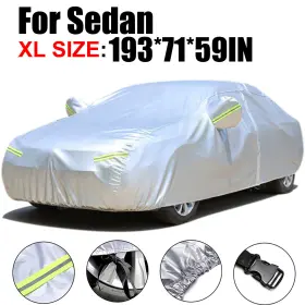 Okm1426744671848dh Kkmoon For Sedan Full Car Cover Waterproof Uv Snow Rain Dust Resistant 193 71 59in A8e6
