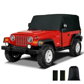 Knox 806438056578 Cab Car Cover Fits 1976 2006 Jeep Wrangler Tj Yj Jk Cj Black