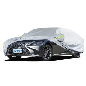 Yt-yg-3xxl-2 Koukou 6 Layers Car Cover A4-fit Sedan Length 193 Inch To 208 Silver
