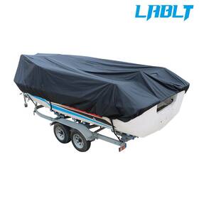 Lablt Om295677oc 420d 11-13ft Boat Cover V-hull Runabouts Black Yacht Waterproof