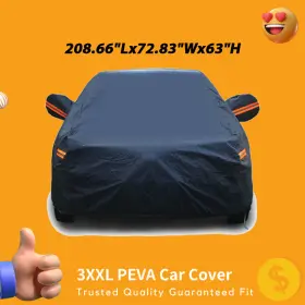 Law63972 Labwork Car Cover Waterproof Dust Resistant Universal For Sedan Protection