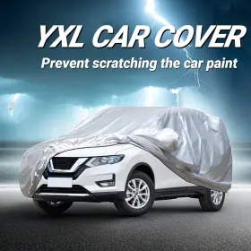 Law63990 Labwork Car Cover Yxl All Weather Protection Waterproof Outdoor Breathable Gray