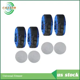 Cer195420c Labworkmoto Universal Fitment Blue With Black Handle 600d Tyre Cases And Bags Package Of 4