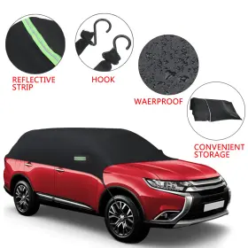Hy001765-suv Mag Universal New Suv Half-body Cover For Outdoor Water Proof Rain Snow Sun Dust