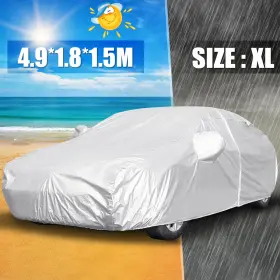 Hy003565 Mag Outdoor Car Cover 100% Waterproof All Weather Protection 193x71x59 Inch Xl Silver