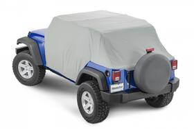 Mastertop 11110409 Full Door Cab Cover Gray Denim For 07-18 Jeep Wrangler Jk 4dr