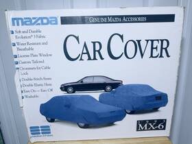 Mazda 0000-88-099a-93 New Iob Finish Line Car Cover Mx6 87-92 Rare Original Blue