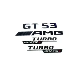 X290 Mercedes-benz 247 817 47 00 Gt53 Amg Turbo 4matic Emblem Black Badge Combo Set For