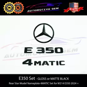 A2148170000 Mercedes-benz E350 4matic Rear Star Emblem Black Letter Badge Logo Set Amg W214 2024