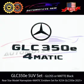 A2548170100 Mercedes-benz Glc350e Suv 4matic Hybrid Rear Star Emblem Black Badge Set X254 2025