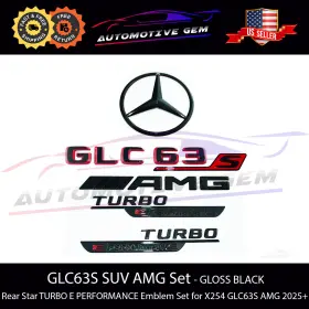 A2548171400 Mercedes-benz Glc63s Suv Amg Turbo E Performance Star Emblem Black Combo X254 2025