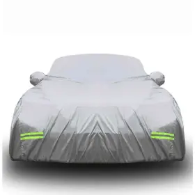 190t Mockins 819867023806 185 Inch X 70 60 Water Resistant Car Cover - Silver Polyester Sm