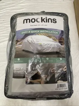 Ma-cv-rg-sed-175x70x60-xs-62 Mockins 175 Inch X70 X60 Silver 190t Polyester Sedan Car Cover