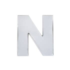 Modengzhe Es202153 3d Metal Car Emblem Letter N Sticker Chrome Plating Zinc Alloy