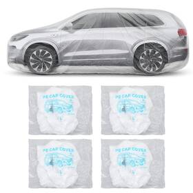 Molain 4219hptq2487 6 Pack Disposable Car Covers Waterproof Plastic For Outdoor Weather Protection