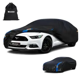 Mo-us-cc-190t-bkbe-3xl-1 Molebt Car Cover Waterproof All Weather For Automobiles Full Exterior Covers