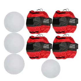 Ms175932v Moto-save Car Cover New 4pcs Tyre Cases Bags For Red 420d And Black 600d With Handheld