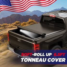 Motormost 2023m32404v1122 6.5ft 4-fold/roll Up Soft Truck Bed Tonneau Cover For 2014-21 Toyota Tundra 5.7l