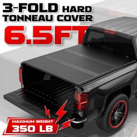 Motorstarship 620m042148p620 6.5 / 6.6ft 3-fold Hard Truck Bed Frp Tonneau Cover For 2004-14 Ford F-150 F150