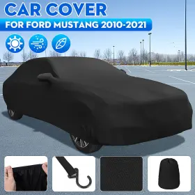 Mxh202308311420 Mtd For Ford Mustang 2010-2021 Stain Stretch Full Car Cover Uv Resistant Dustproof