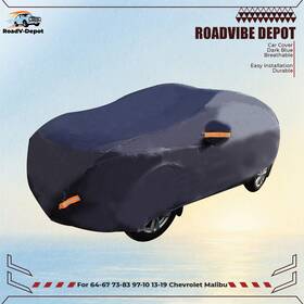 Munirater 29304 For 64-67 73-83 97-10 13-19 Chevrolet Malibu Compatiab Blue Car Cover Breathable