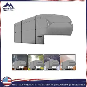 Tomm186368t Munirater Fit 26ft-29ft Motorhome Layers Anti-uv Top Windproof Camper Cover With 2 Assist Poles