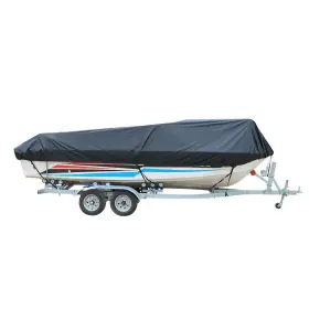 Gs3055329fe Muparkt New Boat Cover V-hull Runabouts Black Yacht 420d 11-13ft Waterproof