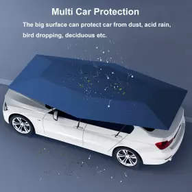 Mynew 921002664509 4.2m Portable Automatic Manual Car Umbrella Tent Sun Proof Outdoor Remote Cover