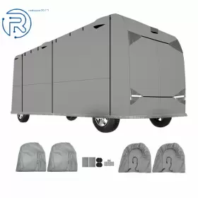 570654 Netuera Water-proof Tearprood With 2pcs Straps And 4 Tire Covers Rv Cover 40ft-43ft Class A