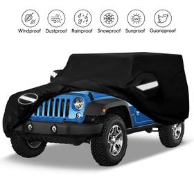 Neverland A52-69-w-2 Black Car Cover Waterproof Outdoor Fit For Jeep Wrangler Jk Jl 2 Door 2007-2025