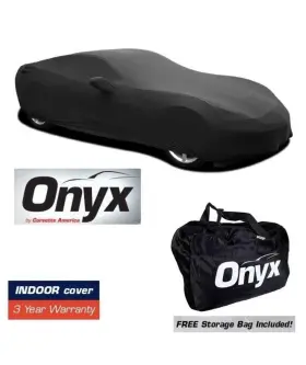 Onyx 366012691231 C8 Corvette Black Satin Car Indoor Cover Stretch Fits 20-23 Corvettes