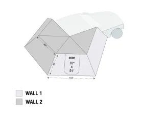 18239909 Overland Vehicle Systems Nomadic 270 Lt Awning Wall 2 Passenger Side