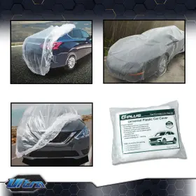 Ult-1030-18 Pit66 Universal Clear Plastic Disposable Car Cover Garage Rain Dust Proof Protection